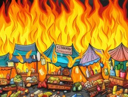 Kebakaran Pasar Tradisional Renggut Mata Pencaharian Warga