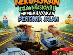 Kerusakan Jalan Nasional Membahayakan Pengguna Jalan