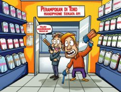 Perampokan di Toko Handphone: Pelaku yang Menggunakan Senjata Api